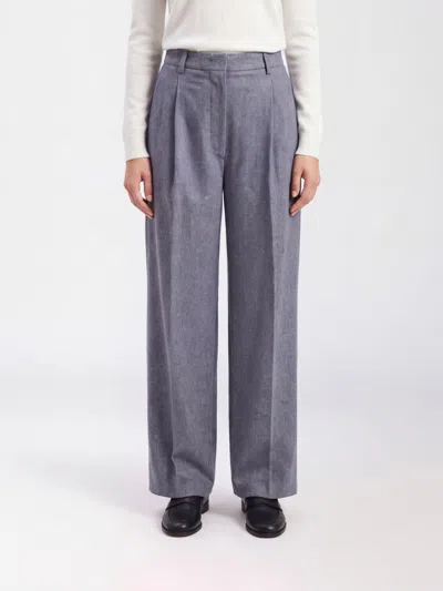 The Latest Thelatest Pants Woman Color Grey In Gray