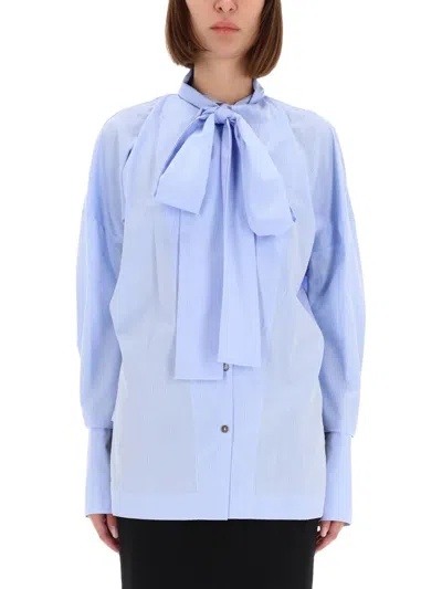 The Latest Thelatest Cecilia Shirt In Blue