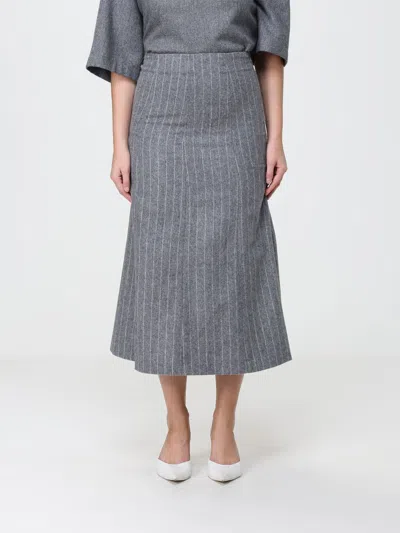 The Latest Thelatest Skirt Woman Color Grey In Gray
