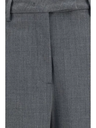 The Latest Thelatest Straight-leg Wool-blend Trousers In Gray