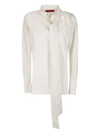 The Latest Tie-neck Cotton Shirt In White