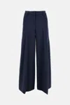 The Latest Wide Trousers With Classic Front Closure In Blue