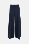 The Latest Wide Trousers With Classic Front Closure In Blue