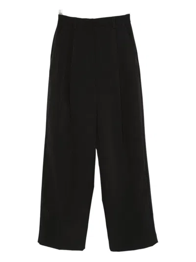 The Latest Pleat-detail Trousers In Black
