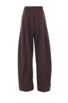The Latest Billie Wool Blend Wide-leg Trousers In Brown