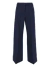 The Latest Wide Trousers With Classic Front Closure In Blue