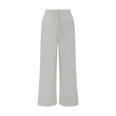 The Latest White Cotton Casual Pants In Gray