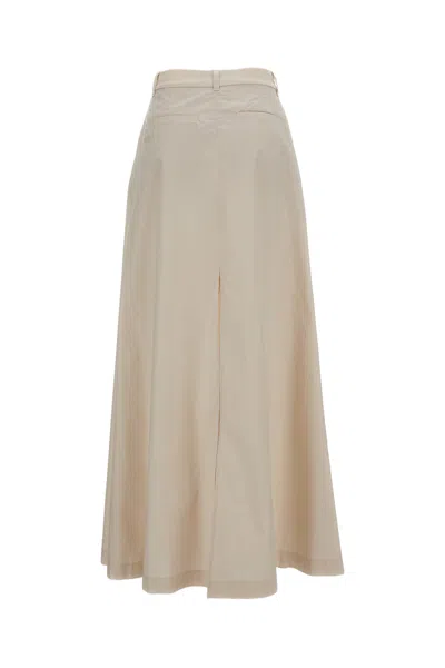The Latest White Daisy Long Skirt In Neutral