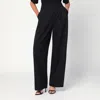 The Latest Thelatest Wide-leg Black Wool Blend Trousers In Black
