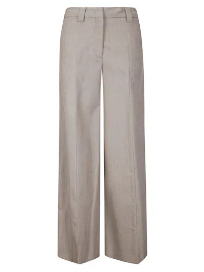 The Latest Wide-leg Trousers In Wool Blend In Gray