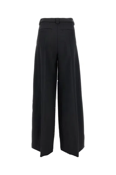 The Latest Wide Trousers With Classic Front Closure In Black