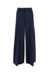 The Latest Wide Trousers With Classic Front Closure In Blue