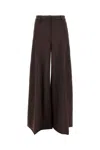 The Latest Wide Trousers With Classic Front Closure In Brown