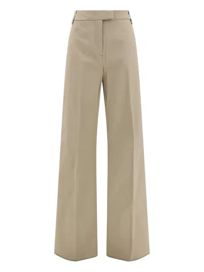 The Latest Wide-leg Zip-fly Trousers In Neutral