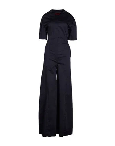 The Latest Woman Jumpsuit Midnight Blue Size 8 Cotton, Elastane
