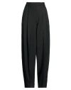 The Latest Woman Pants Black Size 4 Polyester, Virgin Wool, Elastane In Black
