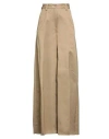 The Latest Woman Pants Camel Size 8 Cotton In Nude