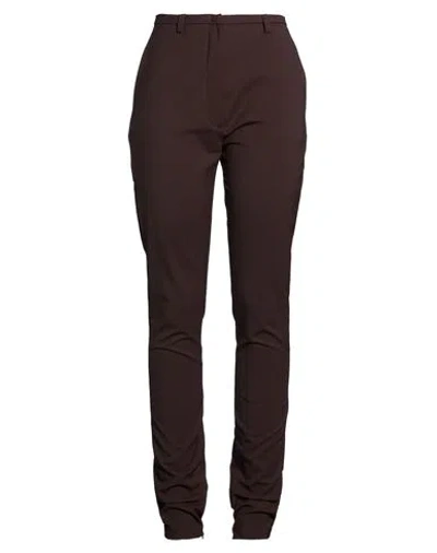 The Latest Woman Pants Chocolate Brown Size 0 Polyester, Virgin Wool, Elastane
