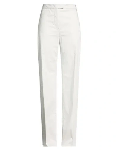 The Latest Woman Pants Light Grey Size 8 Cotton, Elastane In White