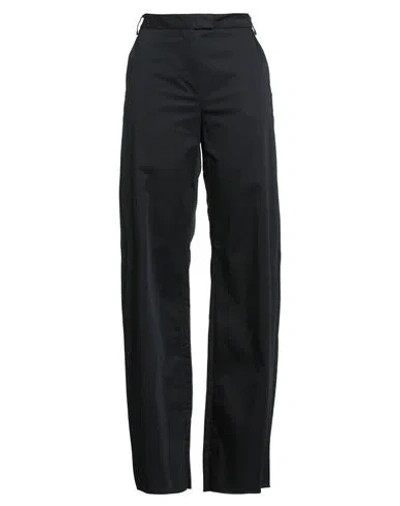 The Latest Woman Pants Midnight Blue Size 8 Cotton, Elastane In Black