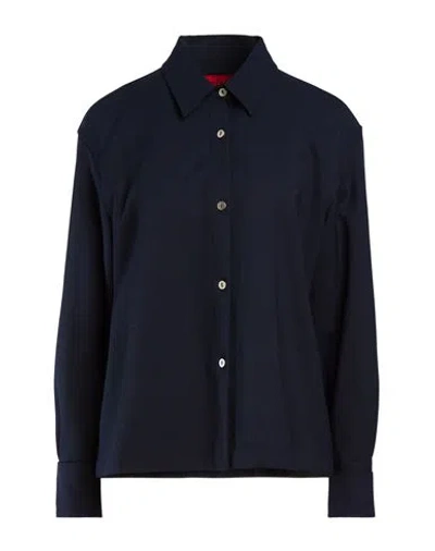The Latest Woman Shirt Midnight Blue Size S Polyester, Virgin Wool, Elastane