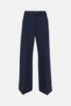 The Latest Wide Trousers With Classic Front Closure In Blue