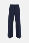 The Latest Wide Trousers With Classic Front Closure In Blue
