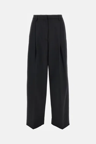 The Latest Wool Blend Trousers In Black