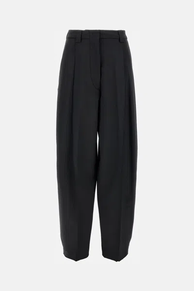 The Latest Wool Blend Trousers Cara In Black