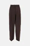 The Latest High-waisted Brown Trousers With Relaxed Fit In Brown