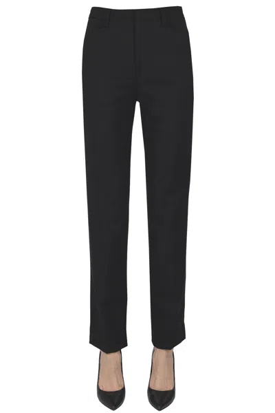The Latest Wool-blend Cigarette Trousers In Black