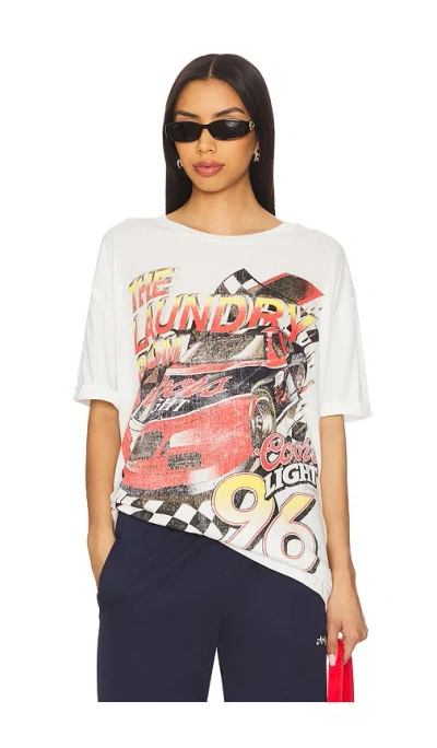 The Laundry Room 96 Coors Light Racing Oversized Tee In White