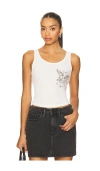 The Laundry Room Always Los Angeles Rib Tank Top In White