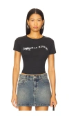 The Laundry Room Au Revoir Baby Tee In Black