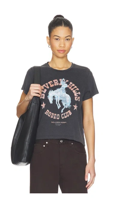 The Laundry Room Beverly Hills Rodeo Club Perfect Tee In Black Snow
