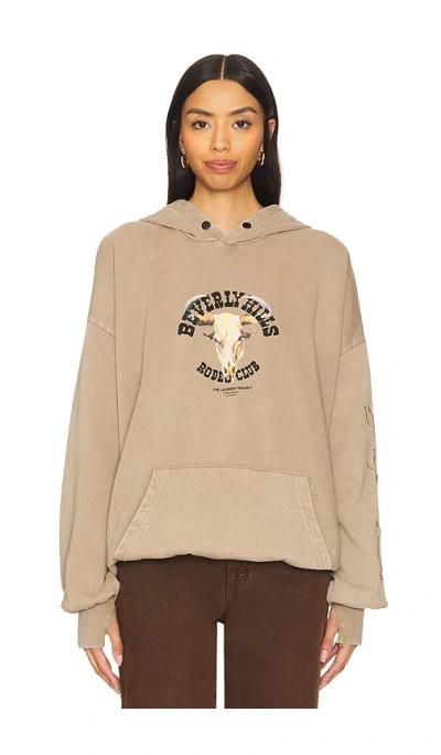 The Laundry Room Beverly Hills Rodeo Club Skull Hideout Hoodie In Brown