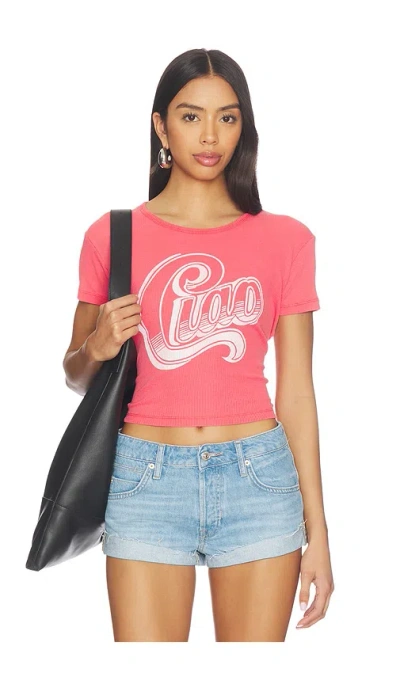 The Laundry Room Big Ciao Baby Tee In Vintage Red