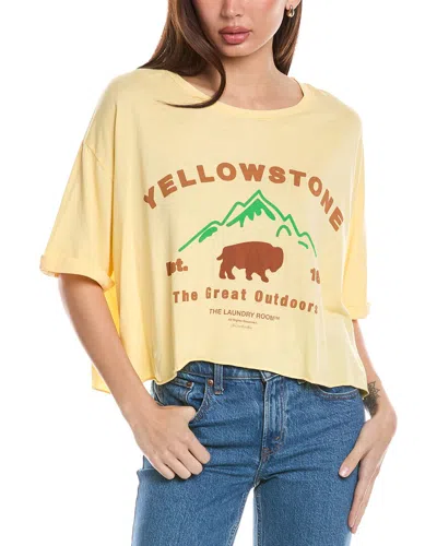 The Laundry Room Bison Crop Oversized T-shirt In Yellow