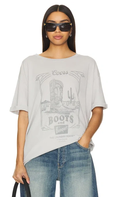 The Laundry Room Boot Scootin Banquet Oversized Tee In Stardust