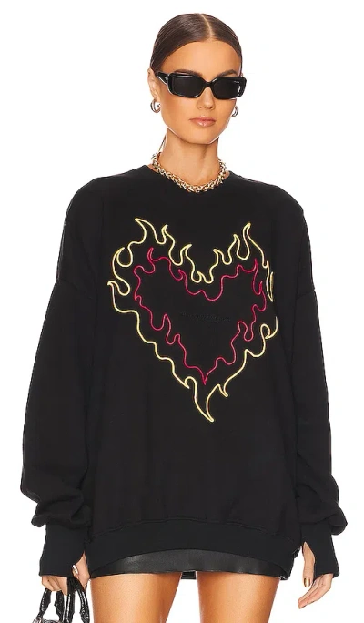 The Laundry Room Burn Heart Jumper In Black