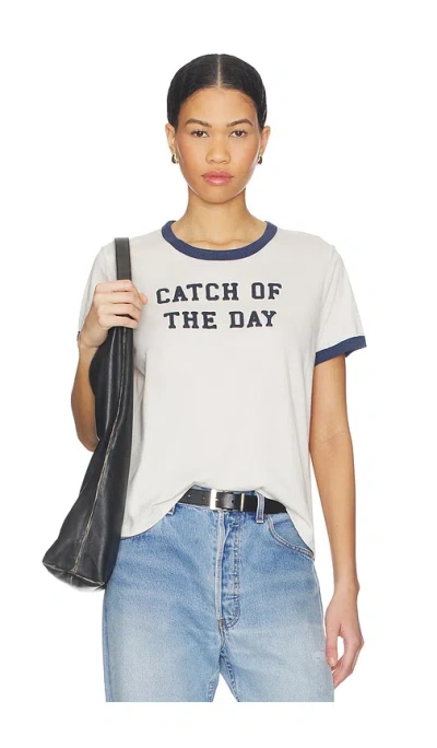 The Laundry Room Catch Of The Day Ringer Tee In Neutral