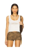 The Laundry Room Caviar Cowboy Boxy Tank In White
