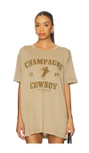 The Laundry Room Champagne Cowboy Oversized Tee In Multi