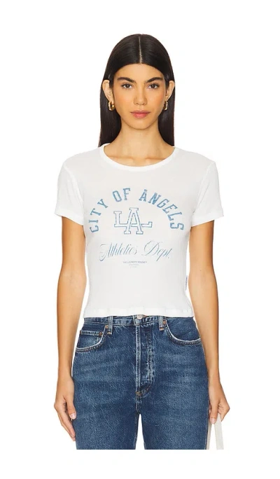 The Laundry Room City Of Angels Athletic Dept. Baby Rib Tee In 화이트