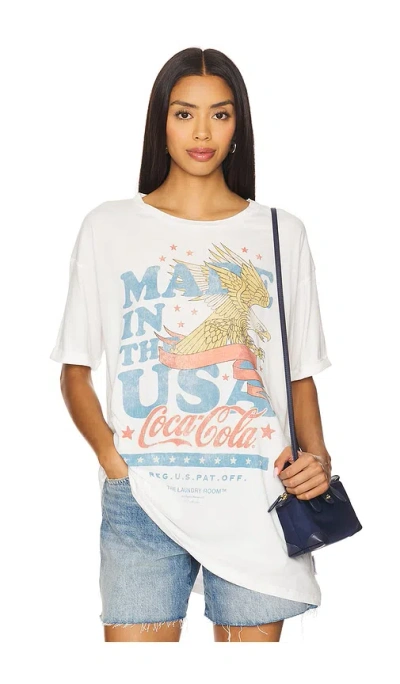 The Laundry Room Coca Cola Usa Banner Oversized Tee In White