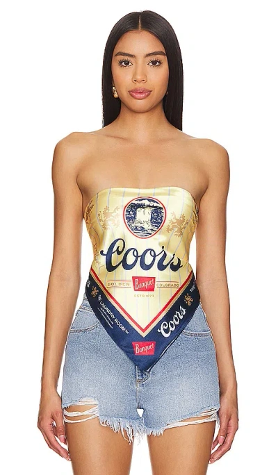 The Laundry Room Coors Heritage Silky Bandana In Yellow