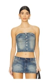 The Laundry Room Coors Light Logo Bustier In 索尔顿湖蓝