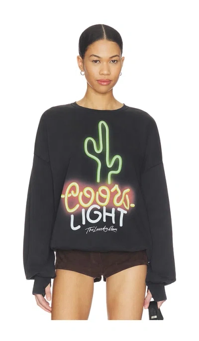 The Laundry Room Coors Light Neon Cactus Jumper In Black