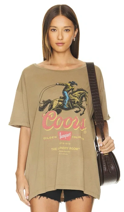 The Laundry Room Coors Roper Oversized Tee In Camel Gold