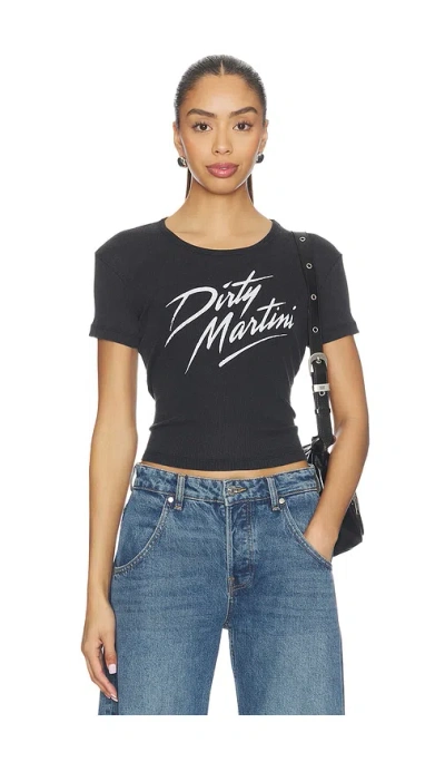 The Laundry Room Dirty Martini Baby Tee In Black Snow
